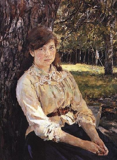 Girl in the Sunlight Portrait of Maria Simonovich, Valentin Serov